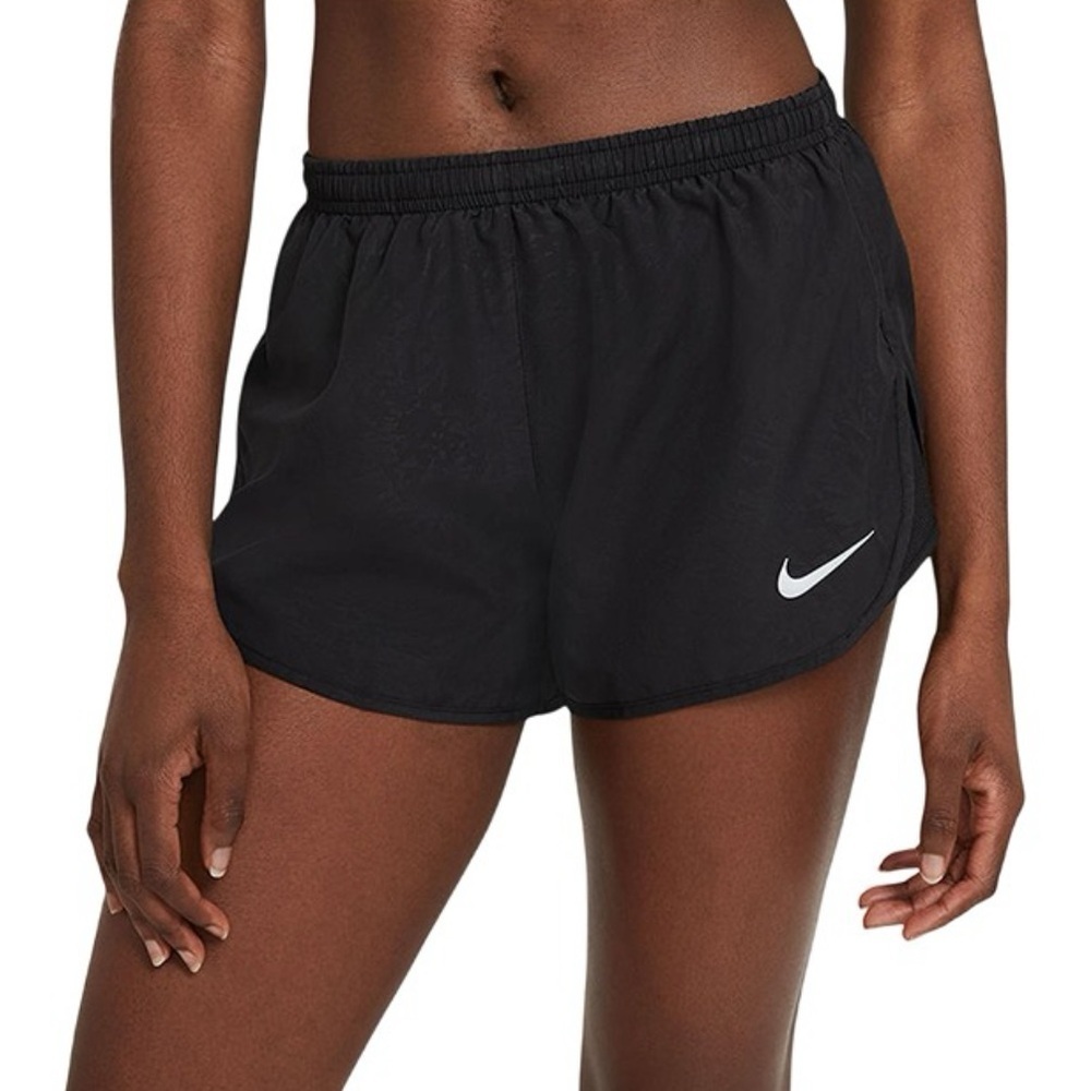 NWT Nike Women's Tempo Running Shorts in Embossed Black